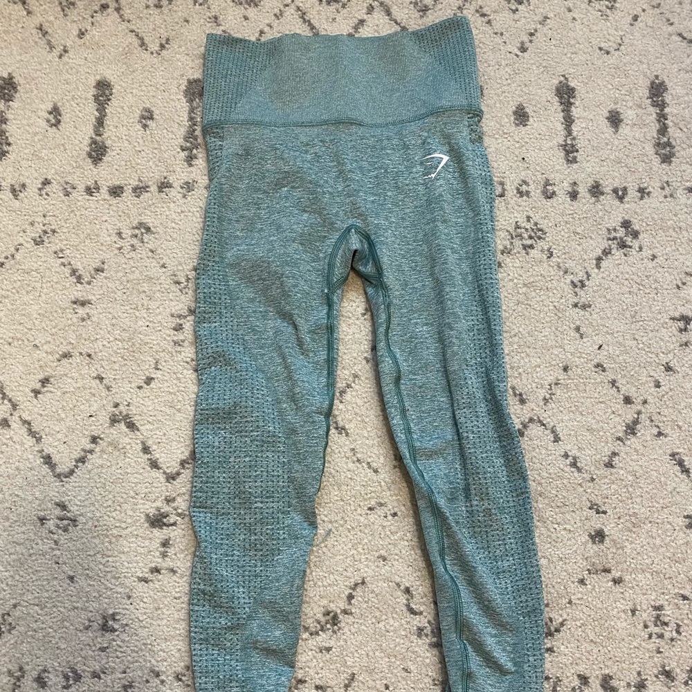 Gymshark Vital Rise Seamless Leggings Light Green Marl-Small